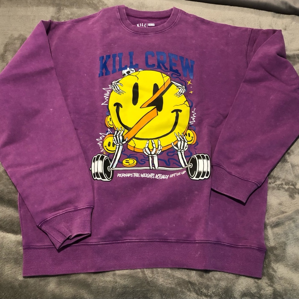 Kill Crew Purple Crewneck Sweater - Picture 3 of 4